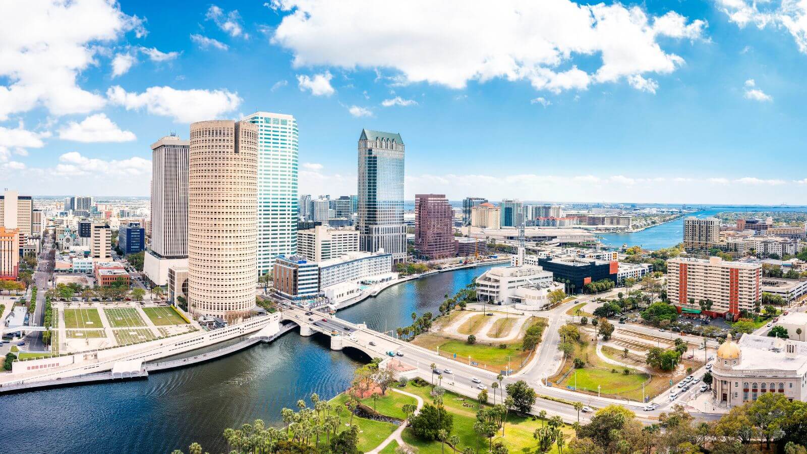 aerial panorama of tampa